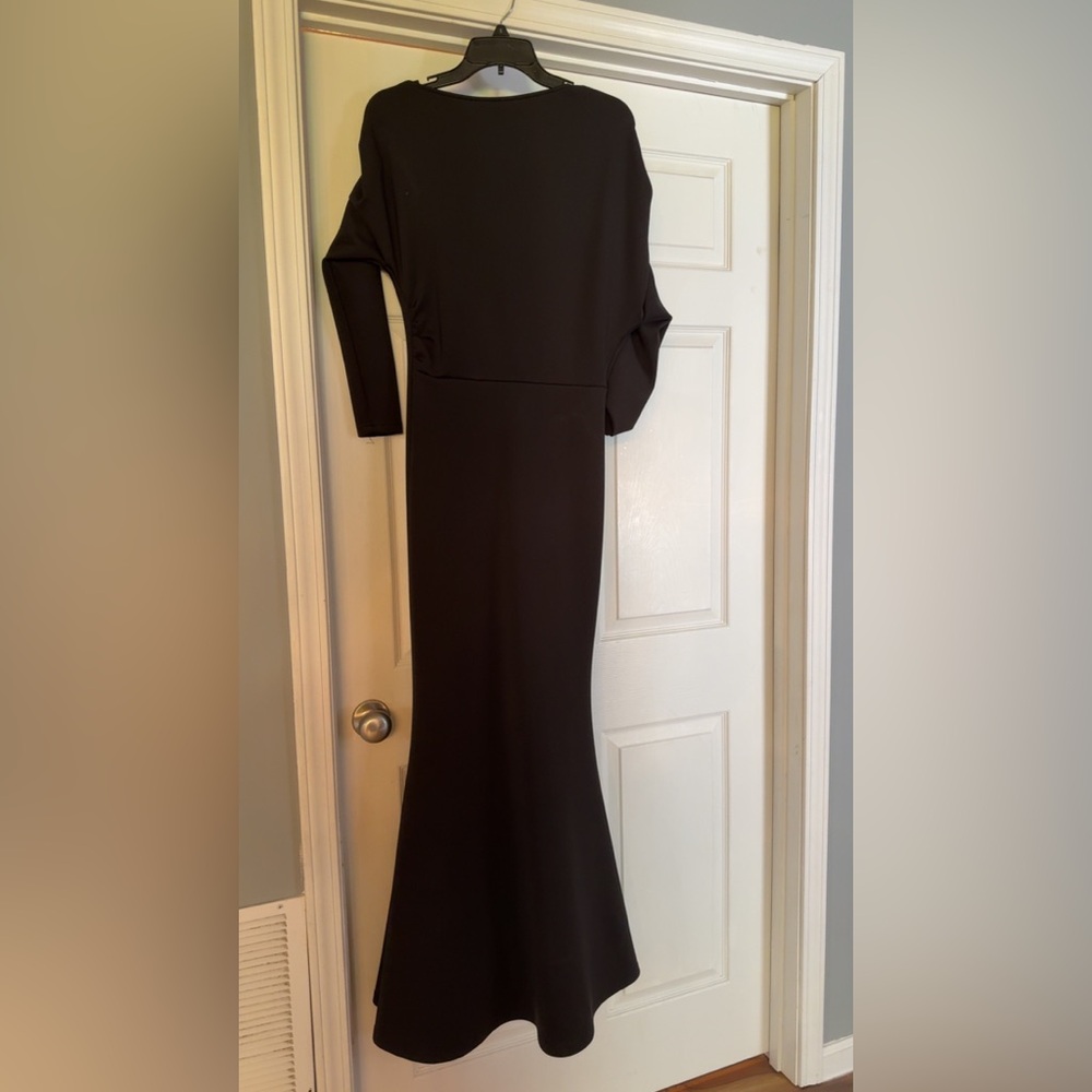 Long sleeve black formal dress